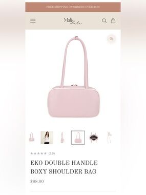Mali and Lili Eko Double Handle Vegan Shoulder Bag - Lilac